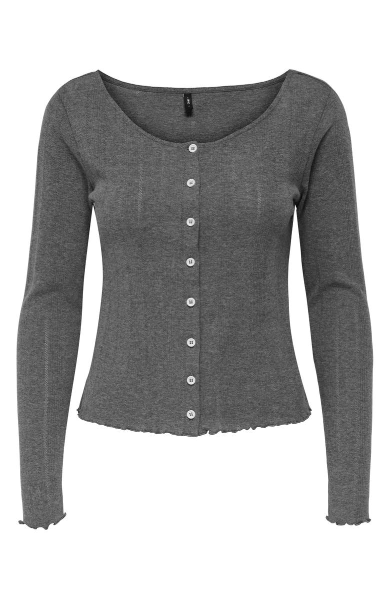 Only Tenna Long Sleeve Cardigan, Alternate, color, Dark Grey Melange