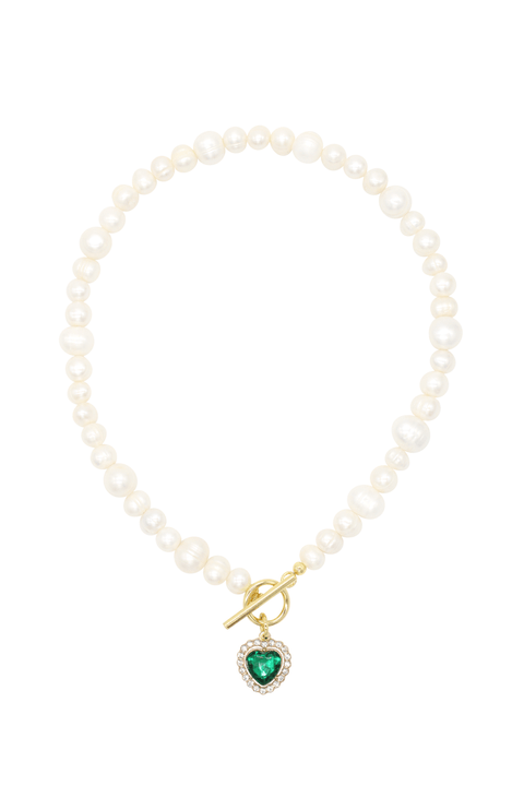 Heart Pearl Necklace