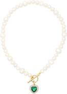 Velvet Luna Heart Pearl Necklace