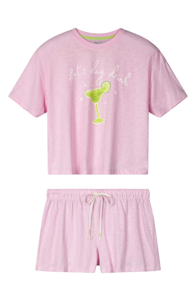 PJ Salvage Softee Cotton & Modal Short Pajamas, Alternate, color, Tulip