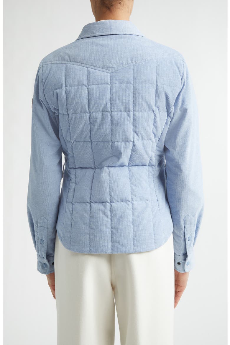 Nangy Quilted Down Shirt Jacket, Alternate, color, LIGHT BLUE