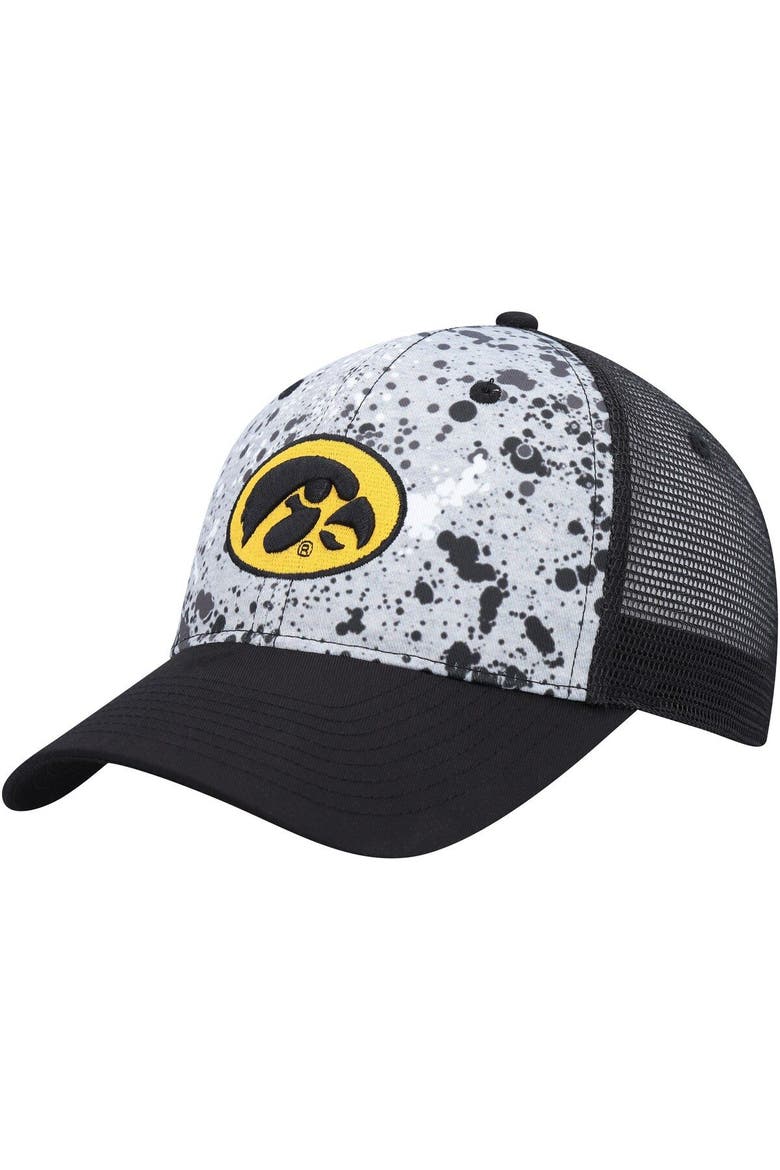 Men's Colosseum  Gray/Black Iowa Hawkeyes Love Fern Trucker Snapback Hat, Main, color, Gray