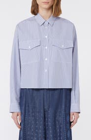 Weekend Max Mara Doria Stripe Colorblock Button-Up Shirt