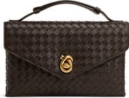 Bottega Veneta Knot Lock Intrecciato Leather Shoulder Bag