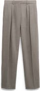 MANGO Pleated Wool Wide Leg Pants