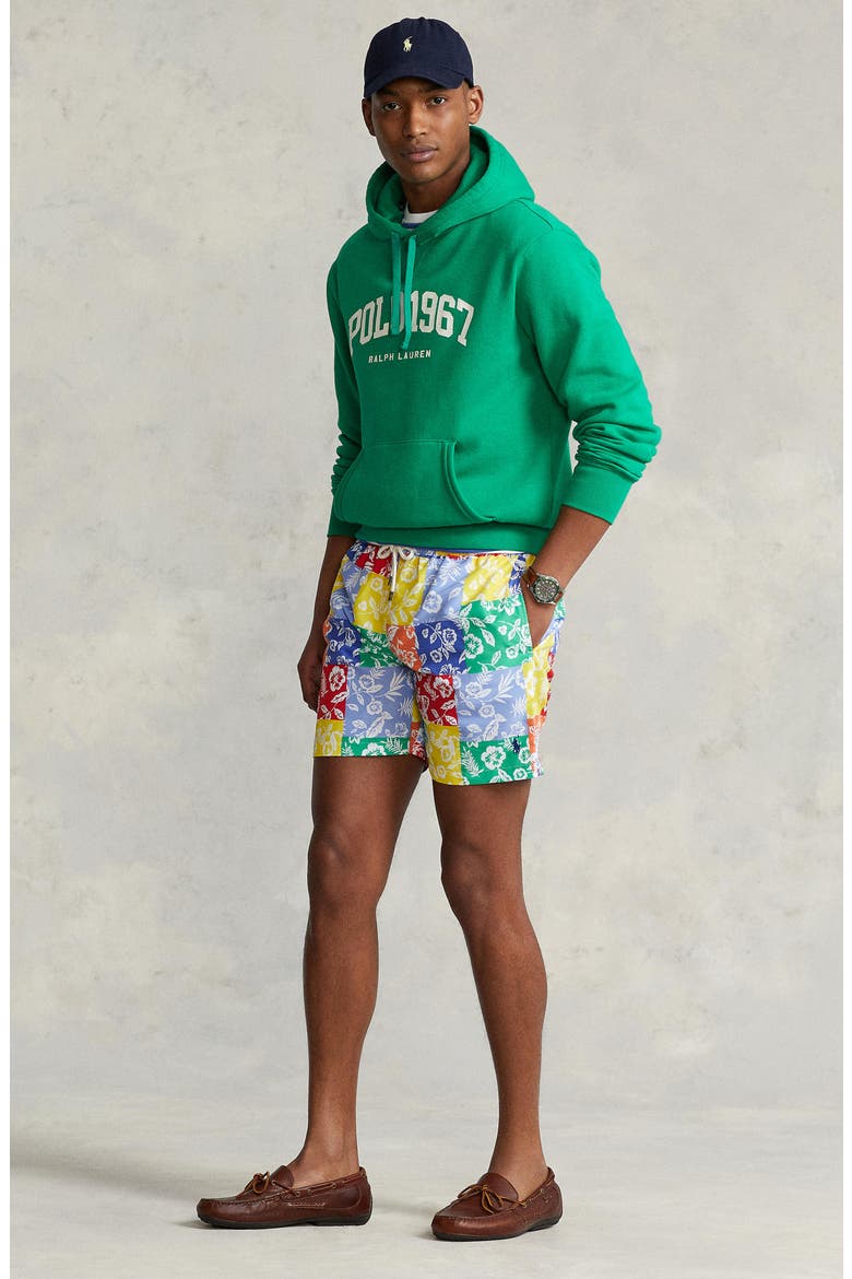 Traveler Floral Swim Trunks, Alternate, color, VILLA BATIK PATCHWORK