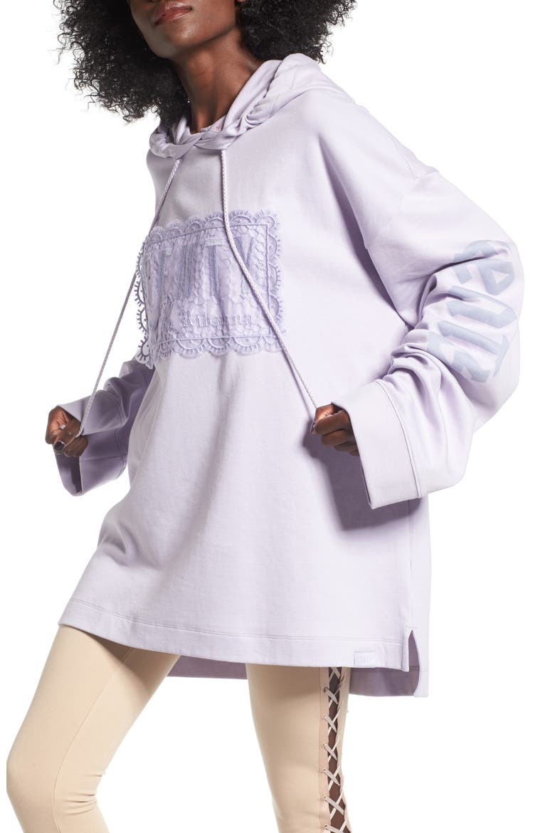 PUMA by Rihanna Lace Hoodie, Main, color, THISTLE