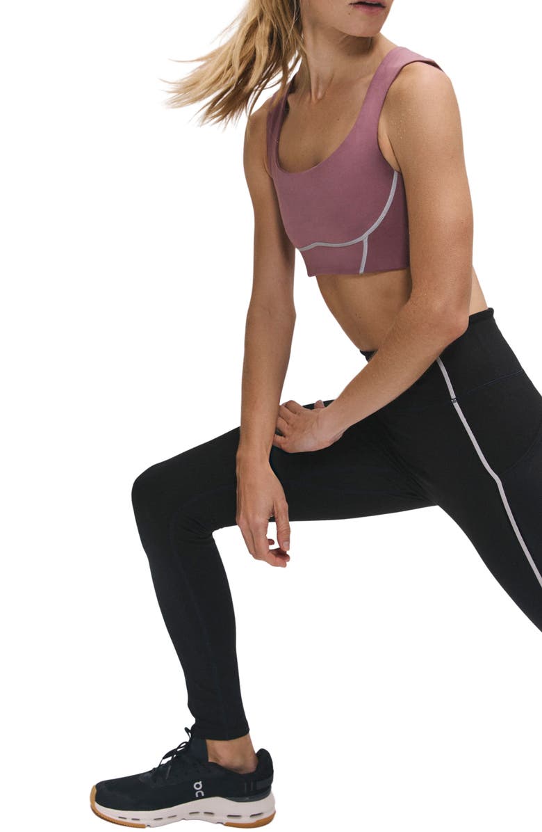 Free People FP Movement You're a Peach Sports Bra, Alternate, color, Aged Brick