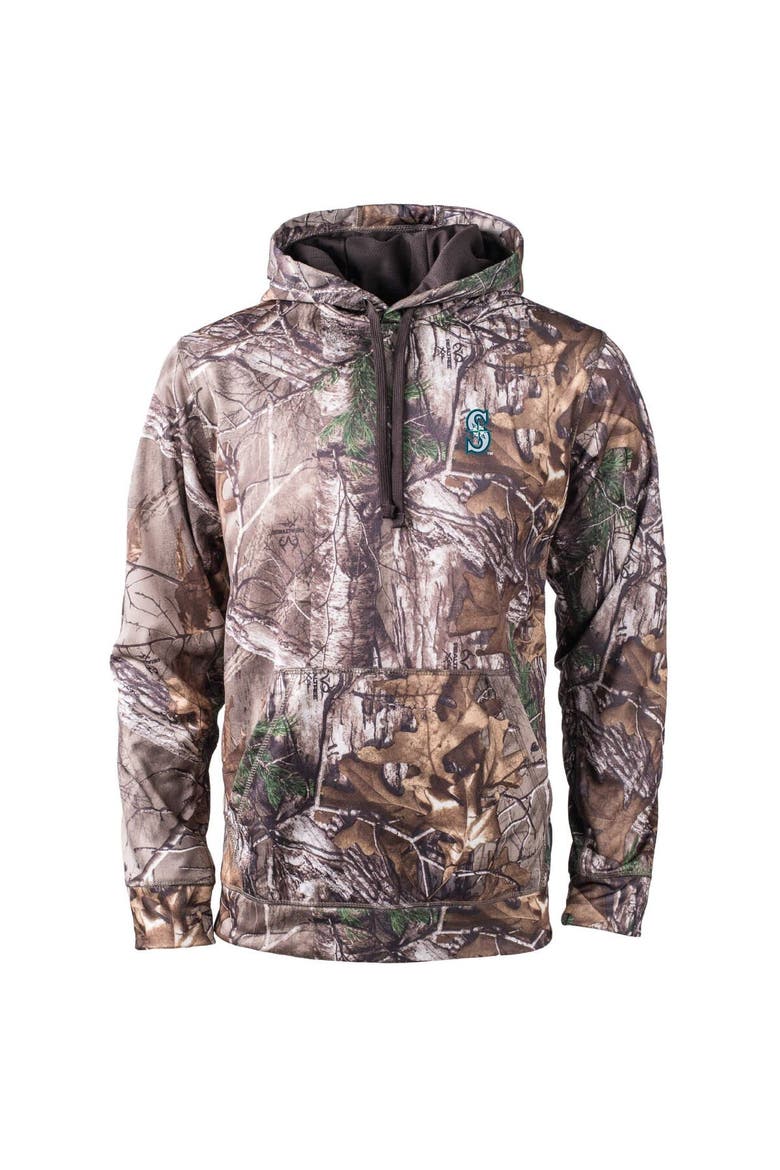 Men's Dunbrooke Camo Seattle Mariners Champion Realtree Pullover Hoodie, Alternate, color, Camo