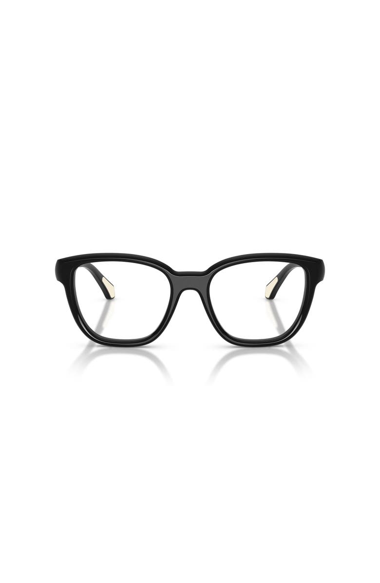 Moncler 51mm Rectangle optical glasses, Alternate, color, Black