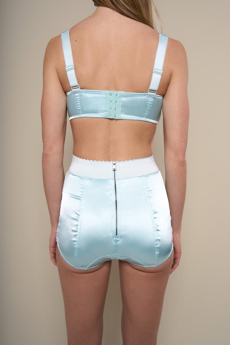 Seraphim Stretch Satin Comfort Bralette, Alternate, color, Blue