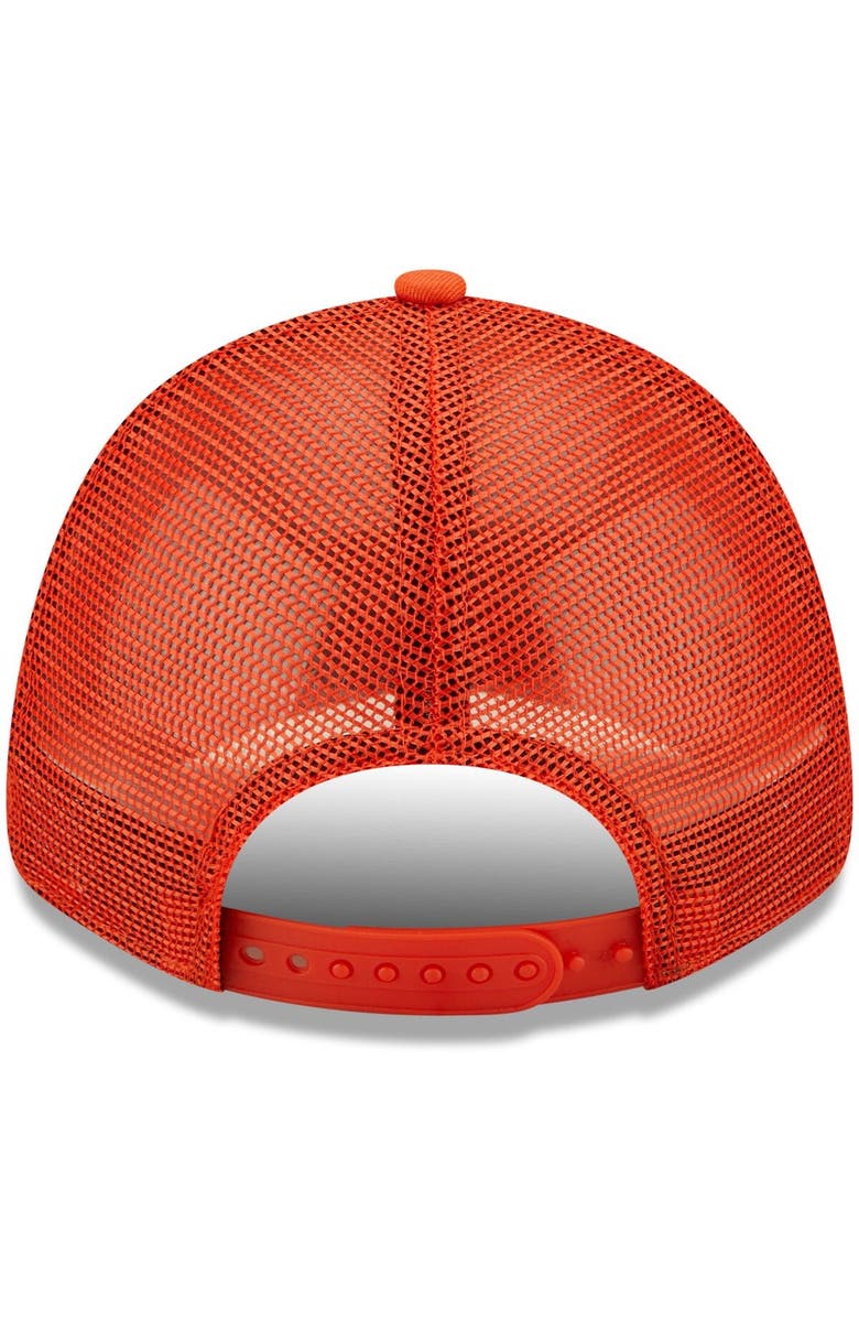 New Era Women's New Era Orange Clemson Tigers 9FORTY Logo Spark Trucker Snapback Hat, Alternate, color, Orange