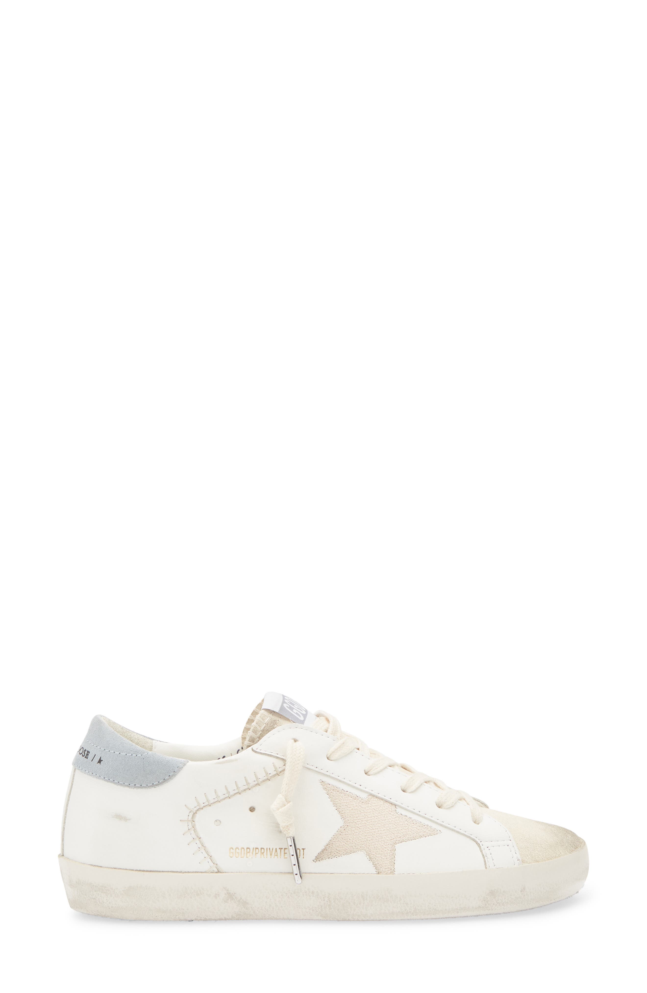 Golden Goose Super-Star Sneaker, Alternate, color, White/ Beige/ Light Blue