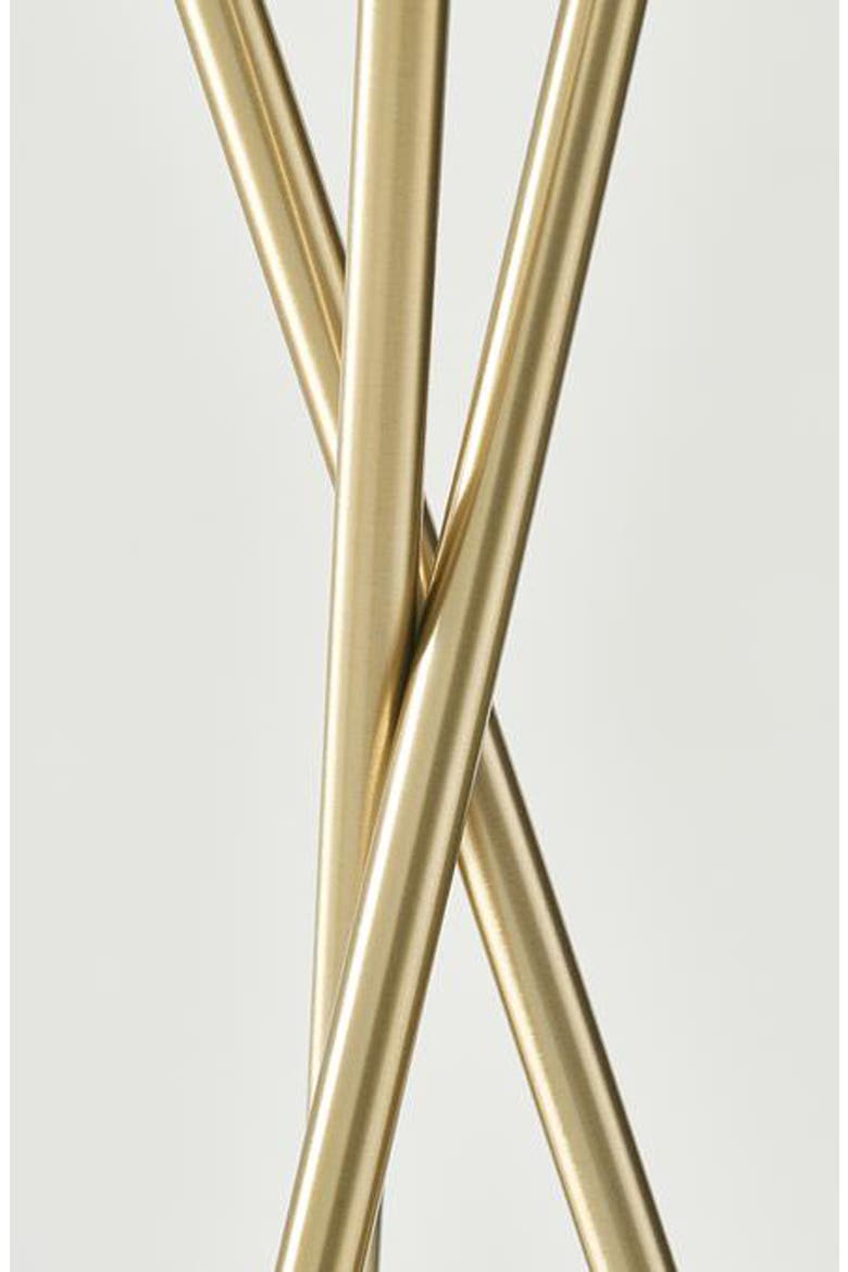 Jaxon 60' Smart Home Compatible LED Twisted Tripod Floor Lamp, Alternate, color, BRASS