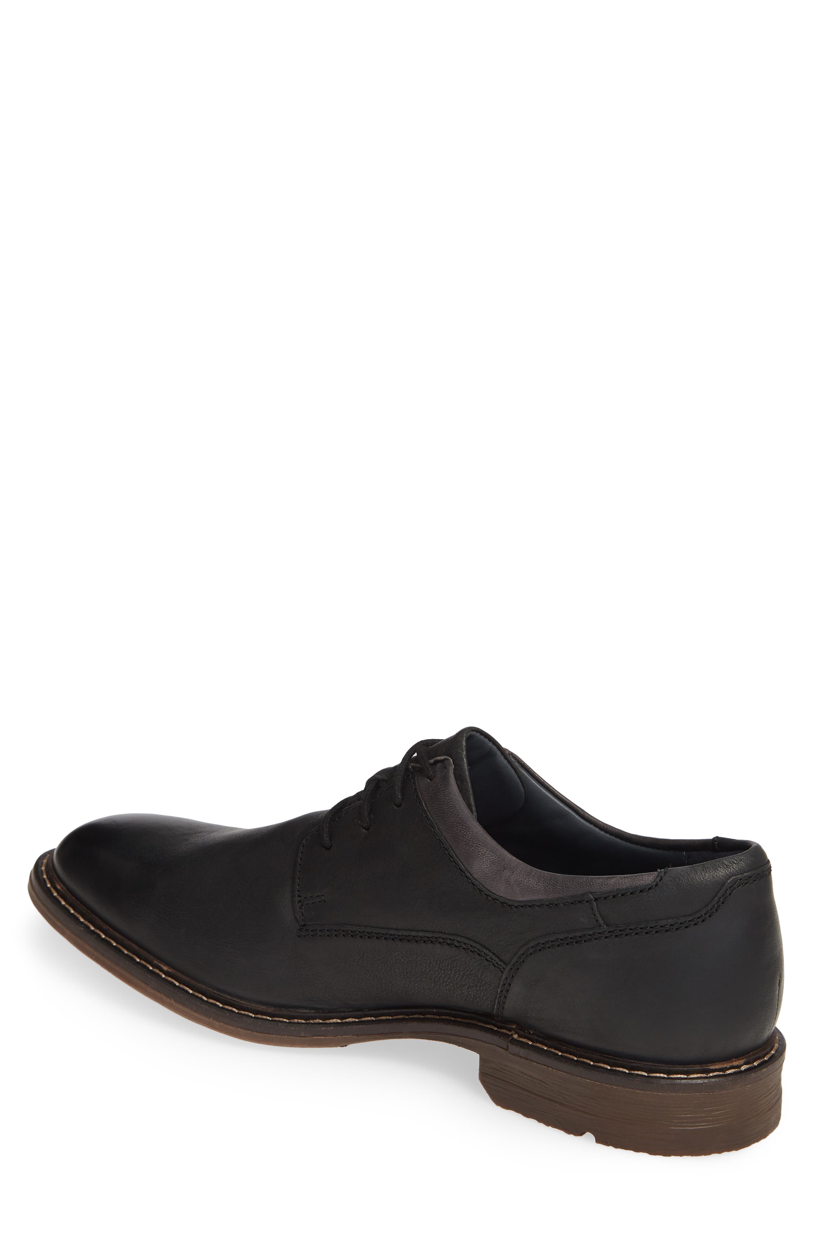 Josef Seibel Earl Plain Toe Derby, Alternate, color, Black Leather