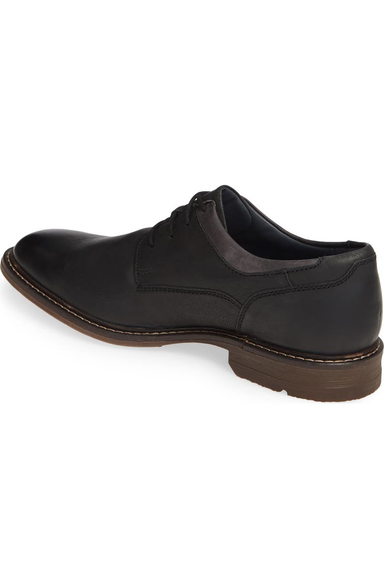 Josef Seibel Earl Plain Toe Derby, Alternate, color, Black Leather
