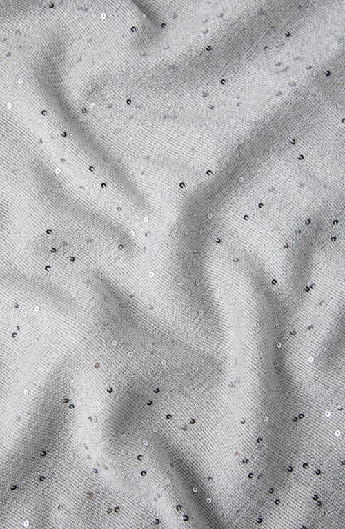 Brunello Cucinelli Cashmere And Silk Diamond Yarn Scarf In Gray