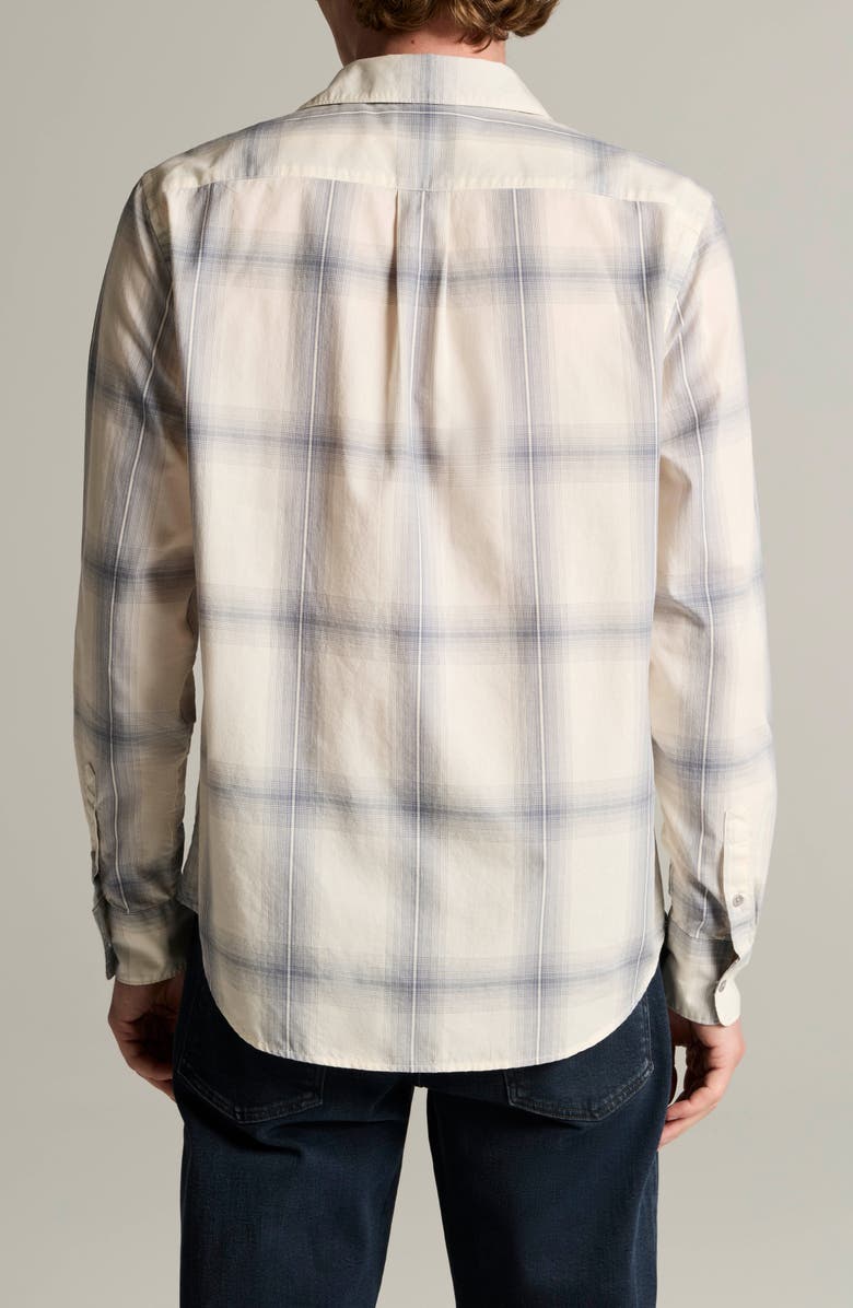 Vince Townes Plaid Cotton Button-Up Shirt, Alternate, color, Blanco/Hawk Blue