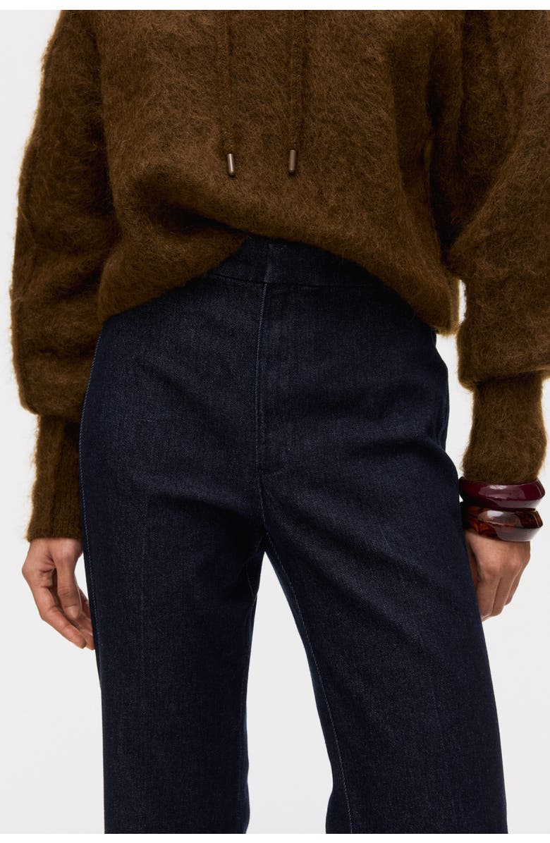 H&M Flared High Jeans, Alternate, color, Dark Denim Blue