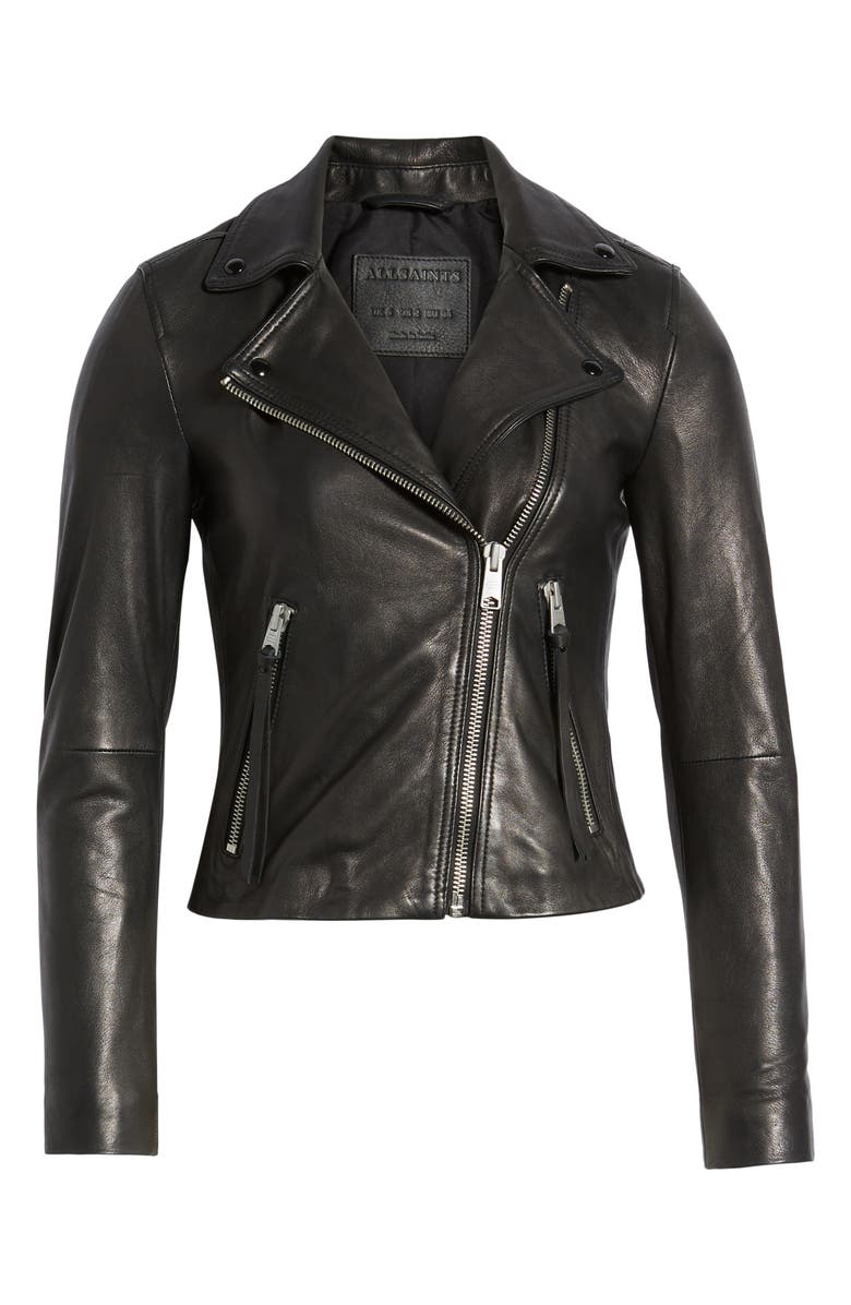 AllSaints Dalby Leather Biker Jacket, Alternate, color,