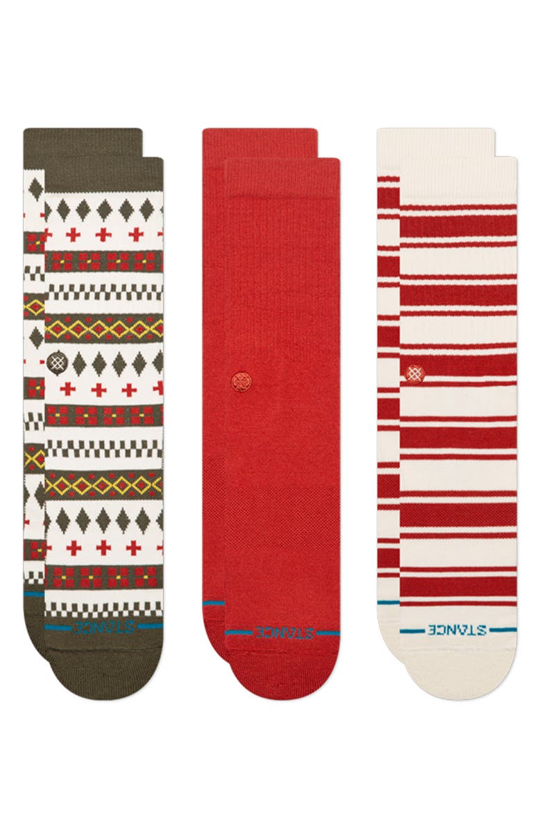 Stance Cabin Days 3-Pack Assorted Crew Socks, Main, color, Multi