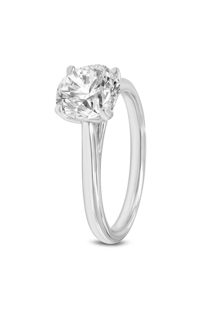 LuvMyJewelry Nyra 14K White Gold Round Lab Grown Diamond Classic Engagement Ring - 1.5 ctw, Alternate, color, 14K White Gold