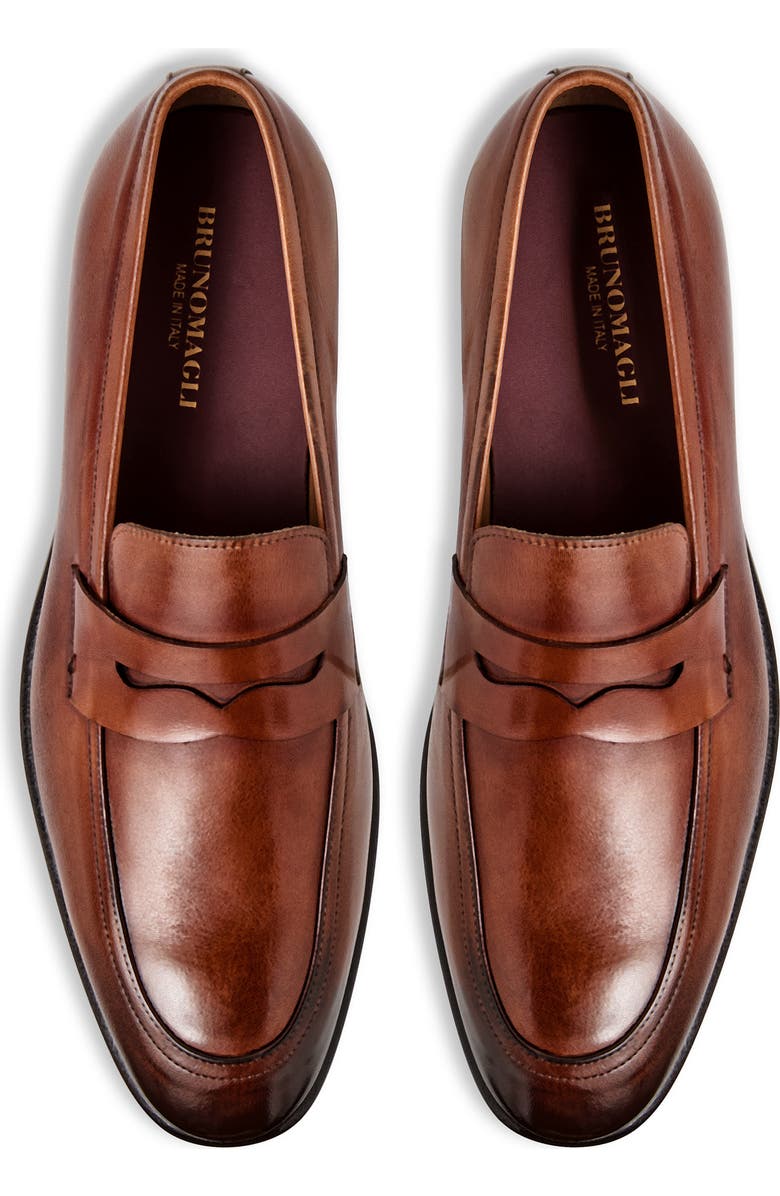 Bruno Magli Verona Apron Toe Penny Loafer, Alternate, color, Cognac