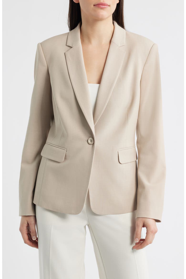 One-Button Blazer, Main, color, SAND