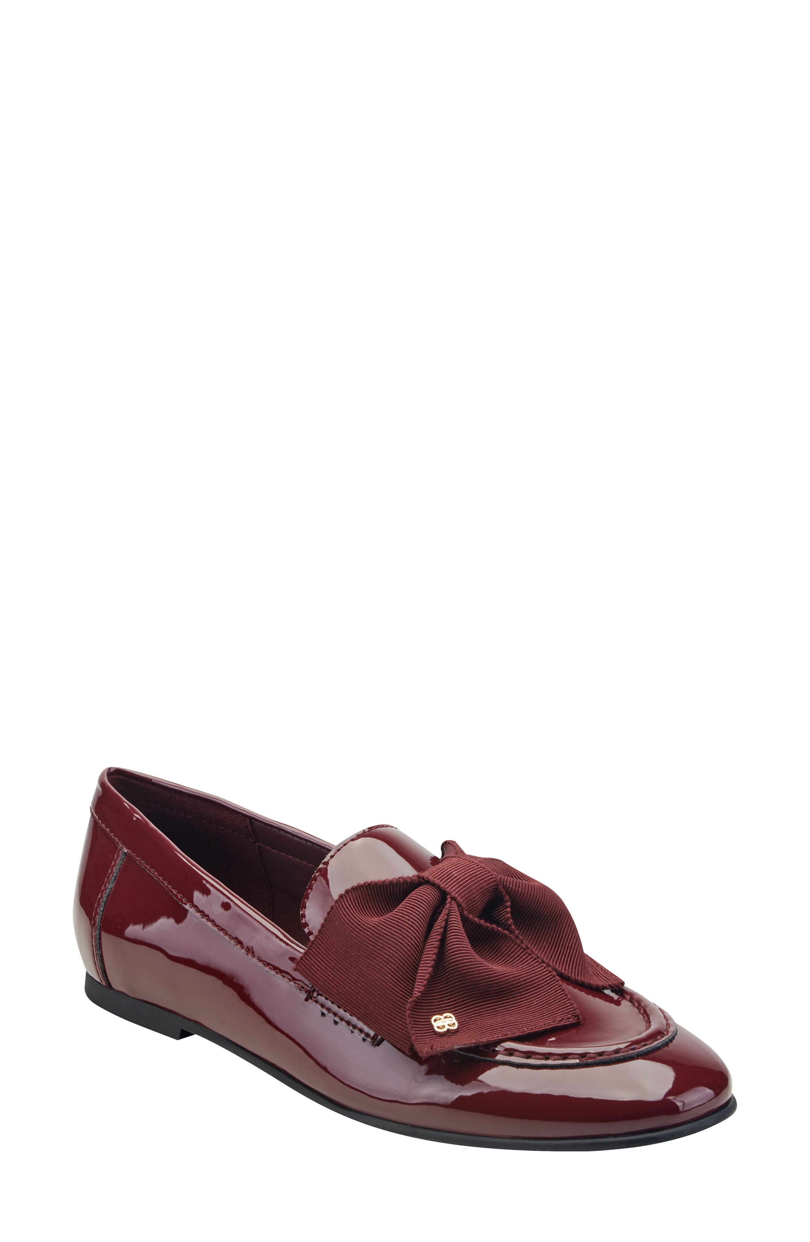Dreem Faux Leather Loafer, Main, color, DARK RED