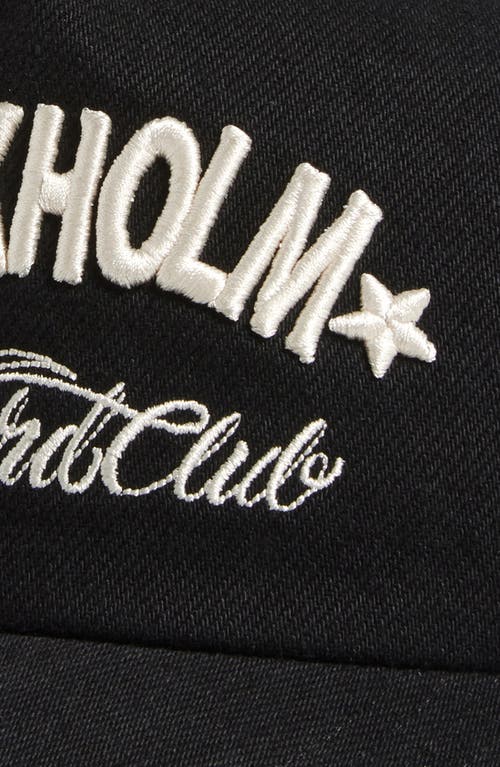 Stockholm Surfboard Club Parker Cotton Canvas Baseball Cap In Black