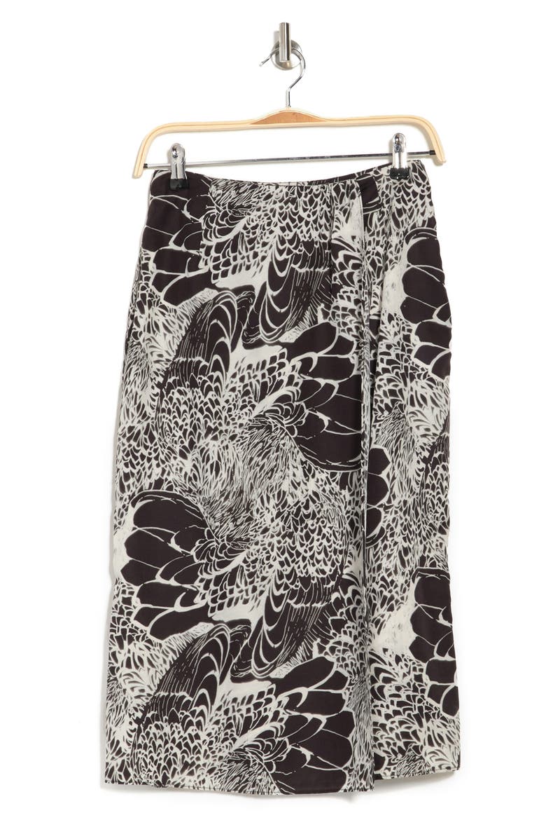 Roost Silk Skirt, Alternate, color, NATURAL/ BLACK