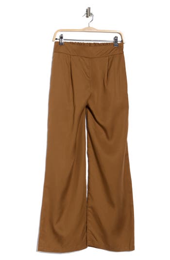 Renee C Straight Leg Pants In Brown