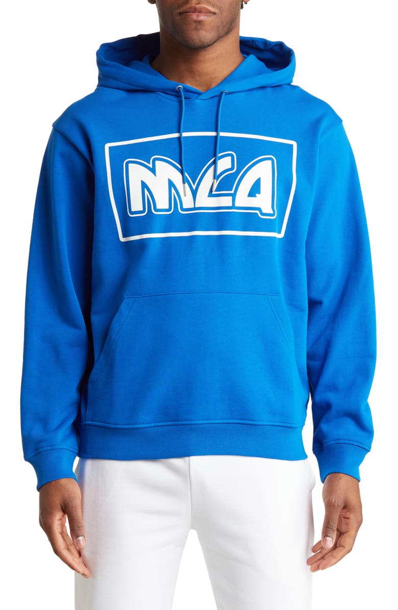MCQ Relaxed Large Metal Logo Tour Hoodie, Main, color, 