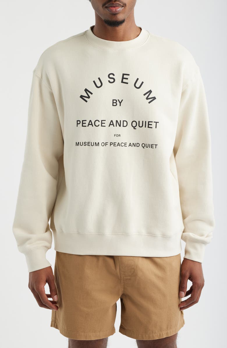 Museum of Peace & Quiet Logo Sweatshirt, Main, color, Bone