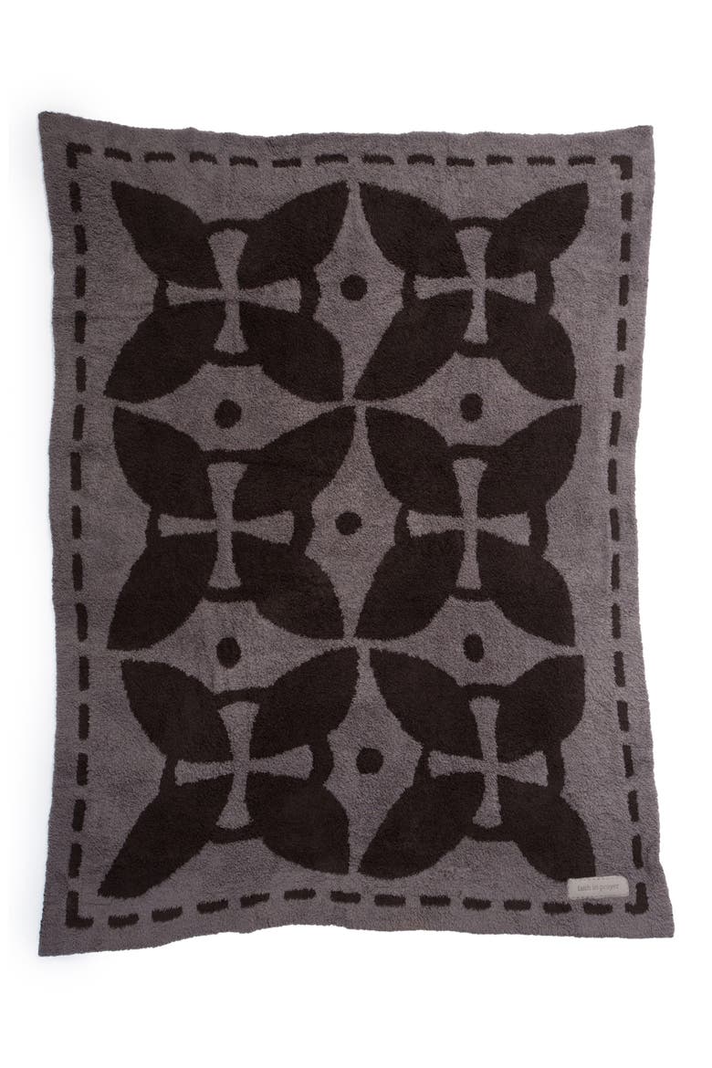 Covered in Prayer® Throw, Main, color, CHARCOAL/ ESPRESSO