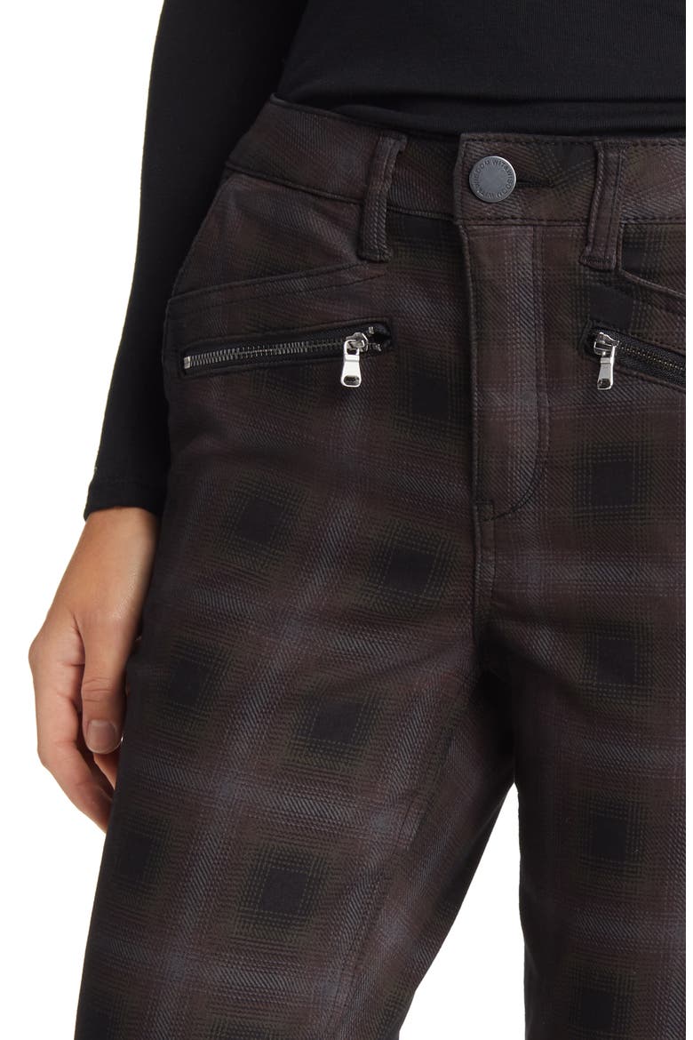 'Ab'Solution Plaid Ankle Trousers (Nordstrom Exclusive), Alternate, color, BKES-BLACK ESPRESS