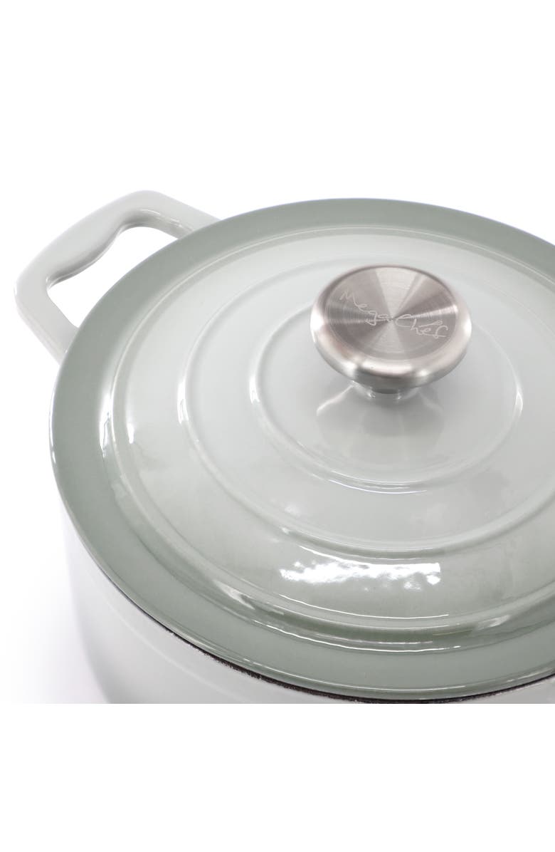 Megachef 7 Piece Enameled Cast Iron Cookware Set, Alternate, color, Gray