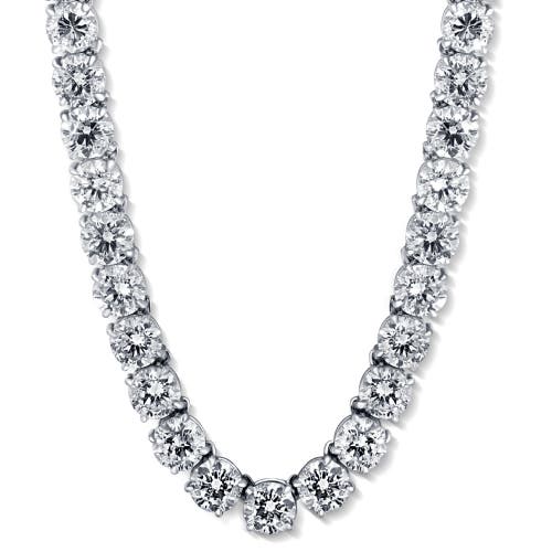 Bliss Diamond Huge 69 Ct Diamond Tennis Necklace 14k Gold 18" Lab Grown In 14k White Gold