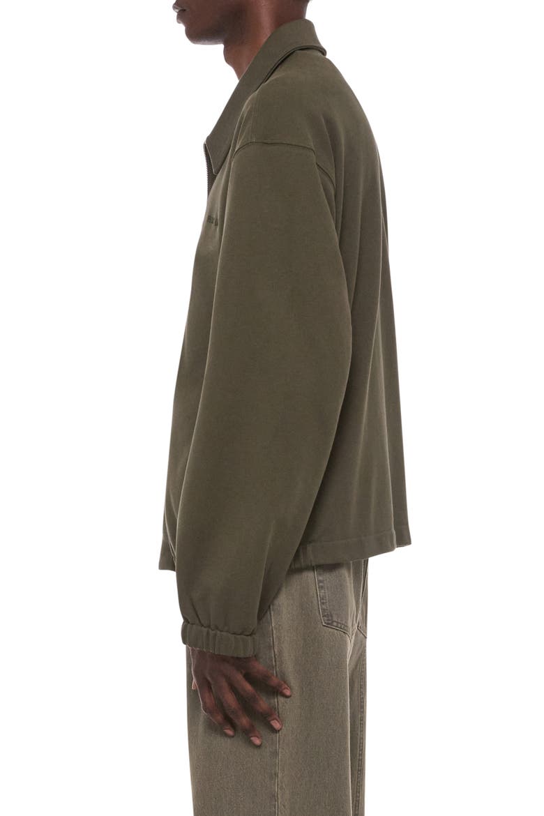 French Terry Full Zip Jacket, Alternate, color, FOREST NIGHT