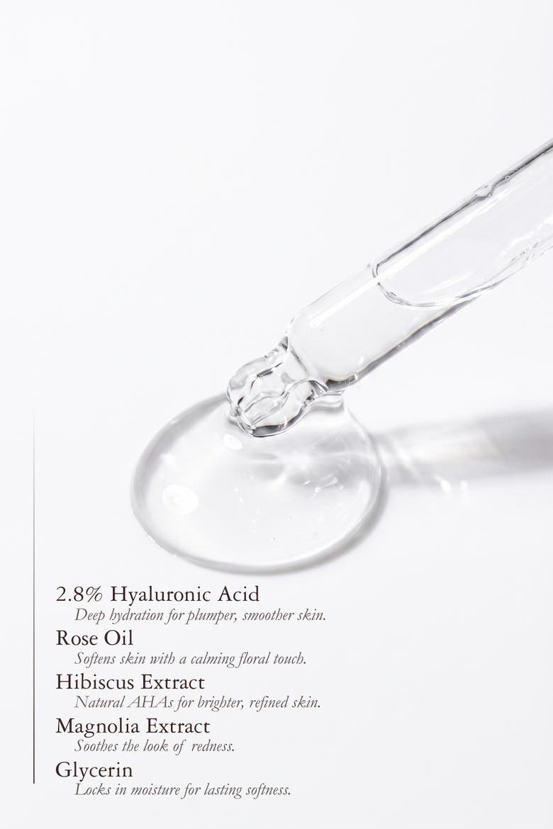 Hyaluronic Acid Rose Hydrating Plumping Face Serum, Alternate, color, Clear