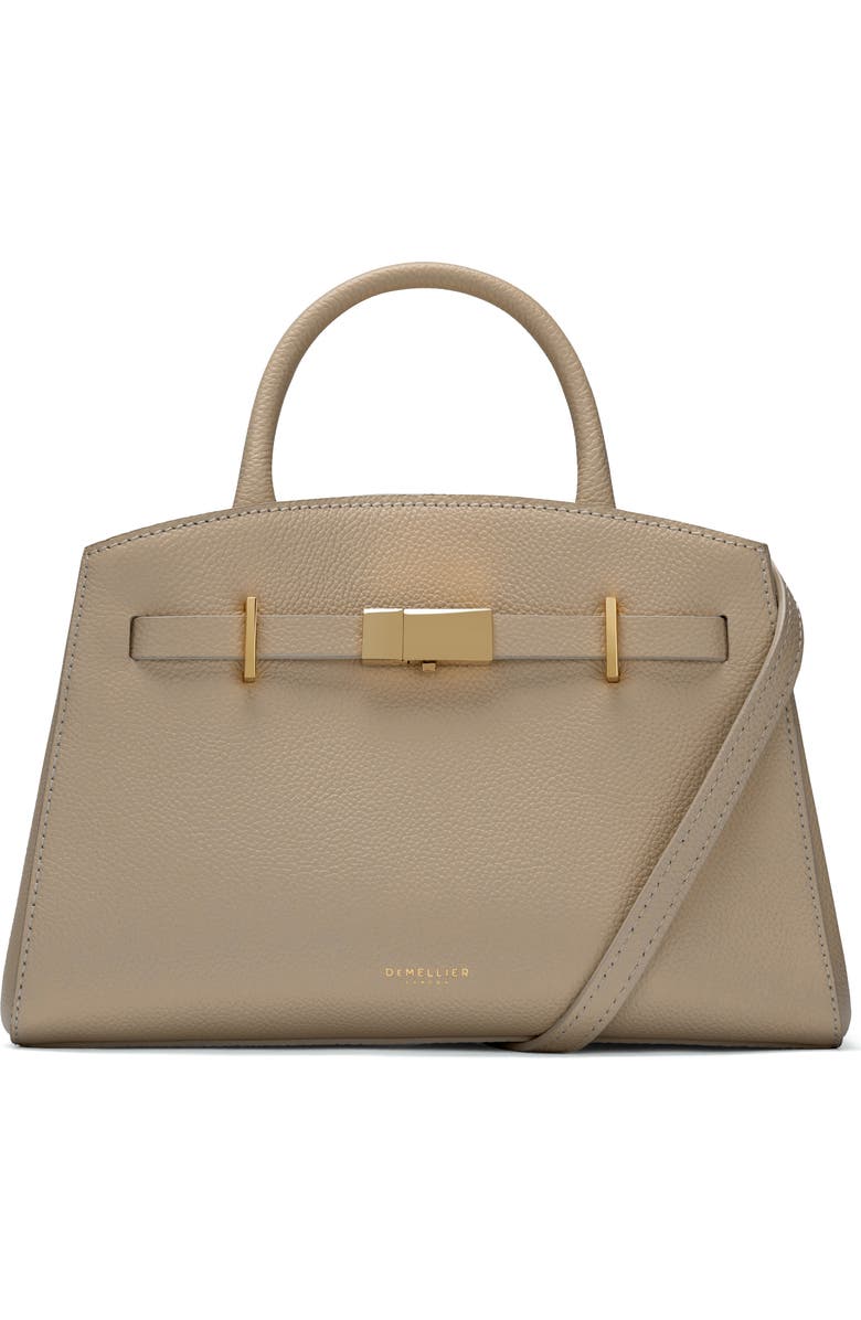 DeMellier The Small Hudson Leather Tote, Main, color, Light Taupe