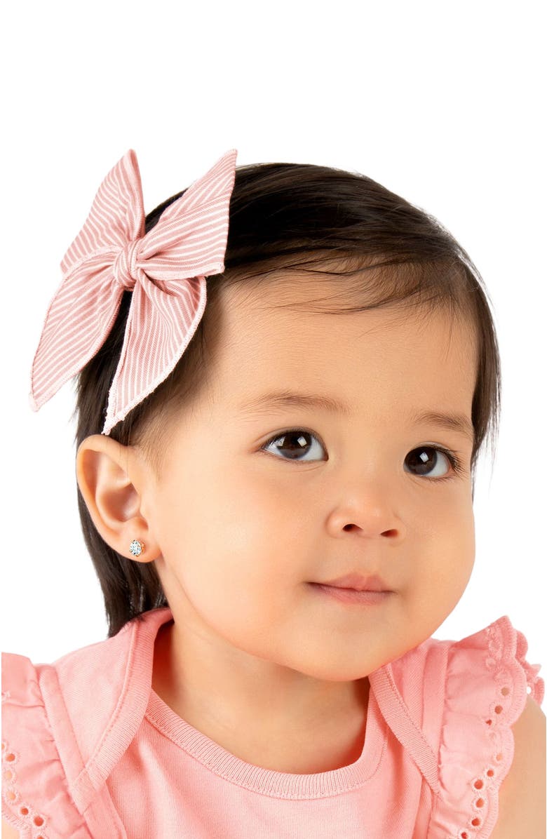 Tiny Blessings 14K Gold 4mm Round Cut Studs Screw Back Earrings, Alternate, color, 14K Rose Gold