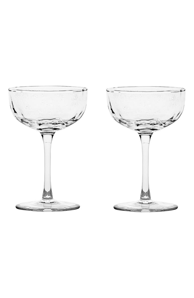 Juliska Puro Set of 2 Cocktail Coupes, Main, color, Clear