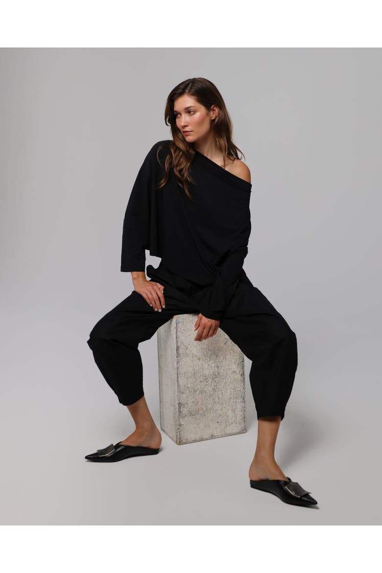 Hemp Essentials Off The Shoulder Top, Alternate, color, black