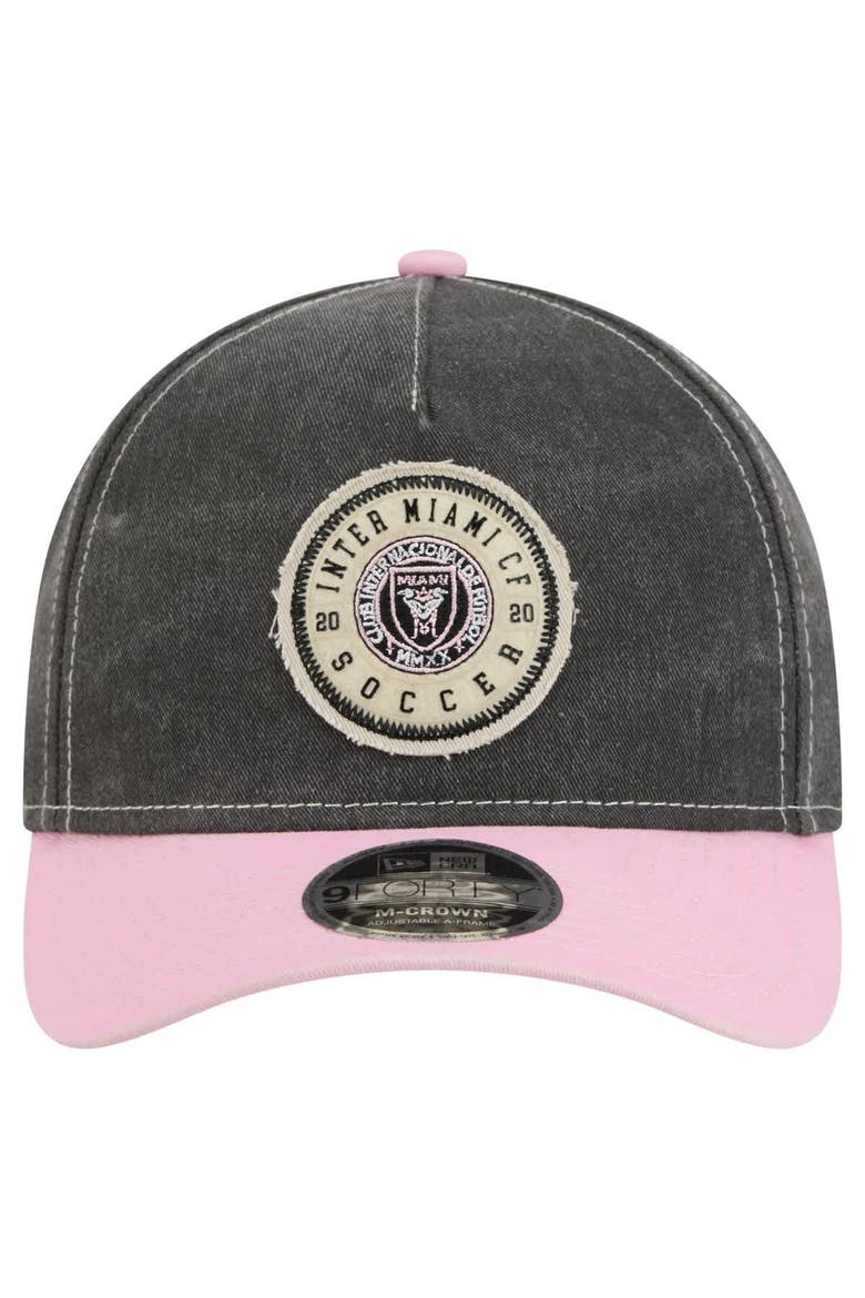 Men's New Era  Black Inter Miami CF Jersey Hook 9FORTY Adjustable Hat, Alternate, color, Black