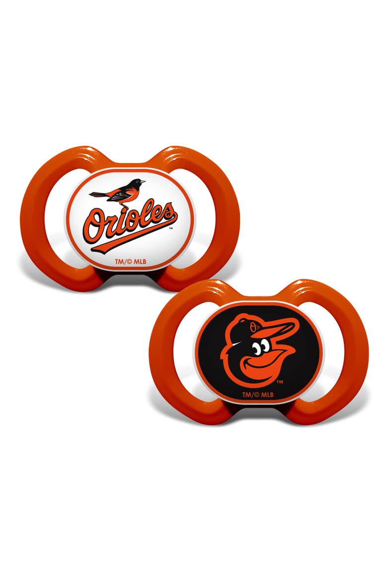 Baltimore Orioles Pacifier 2-Pack, Main, color, Multicolor