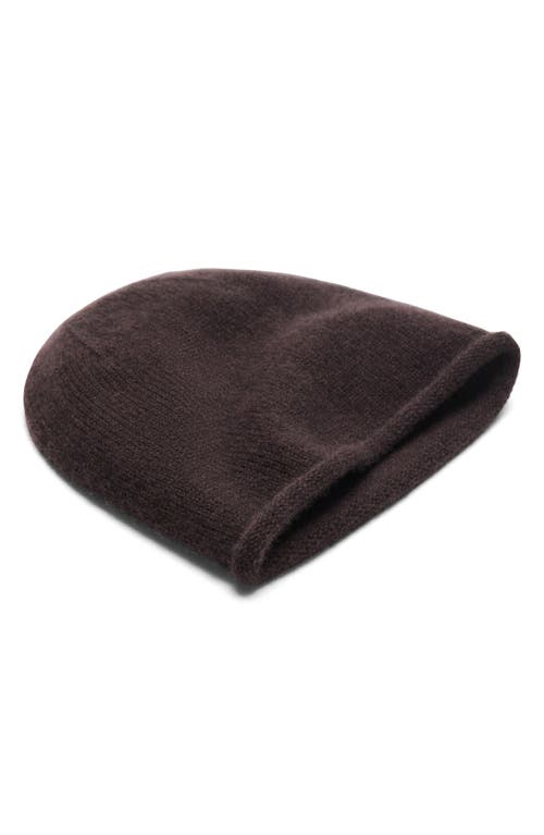 Mango Cashmere Beanie In Brown