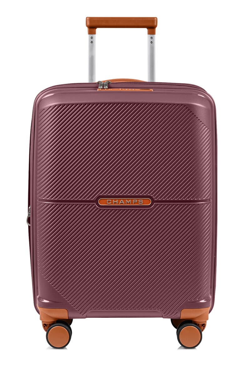 Aura Carry-On Hardside Spinner Luggage, Main, color, BURGUNDY