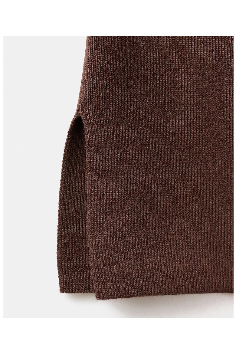 Slit Hem Crop Leggings, Alternate, color, CHOCOLATE
