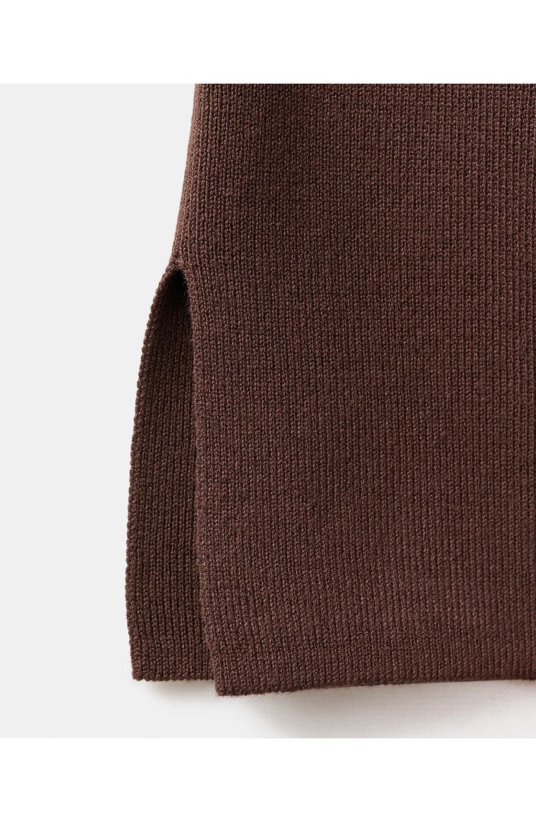 MANGO Slit Hem Crop Leggings, Alternate, color, 